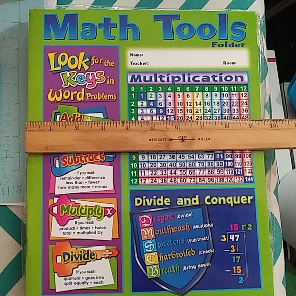 NWT Math Reference Four-Pocket Folder - Picture 9 of 10
